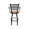 Holland Bar Stool Co Jackie with Arms 36 in. Swivel Bar Stool with Black Wrinkle Finish and Medium Oak Seat 415 - alternate 7